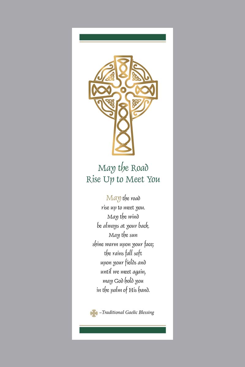 Christian Irish Blessing Celtic Cross Bookmarks Card
