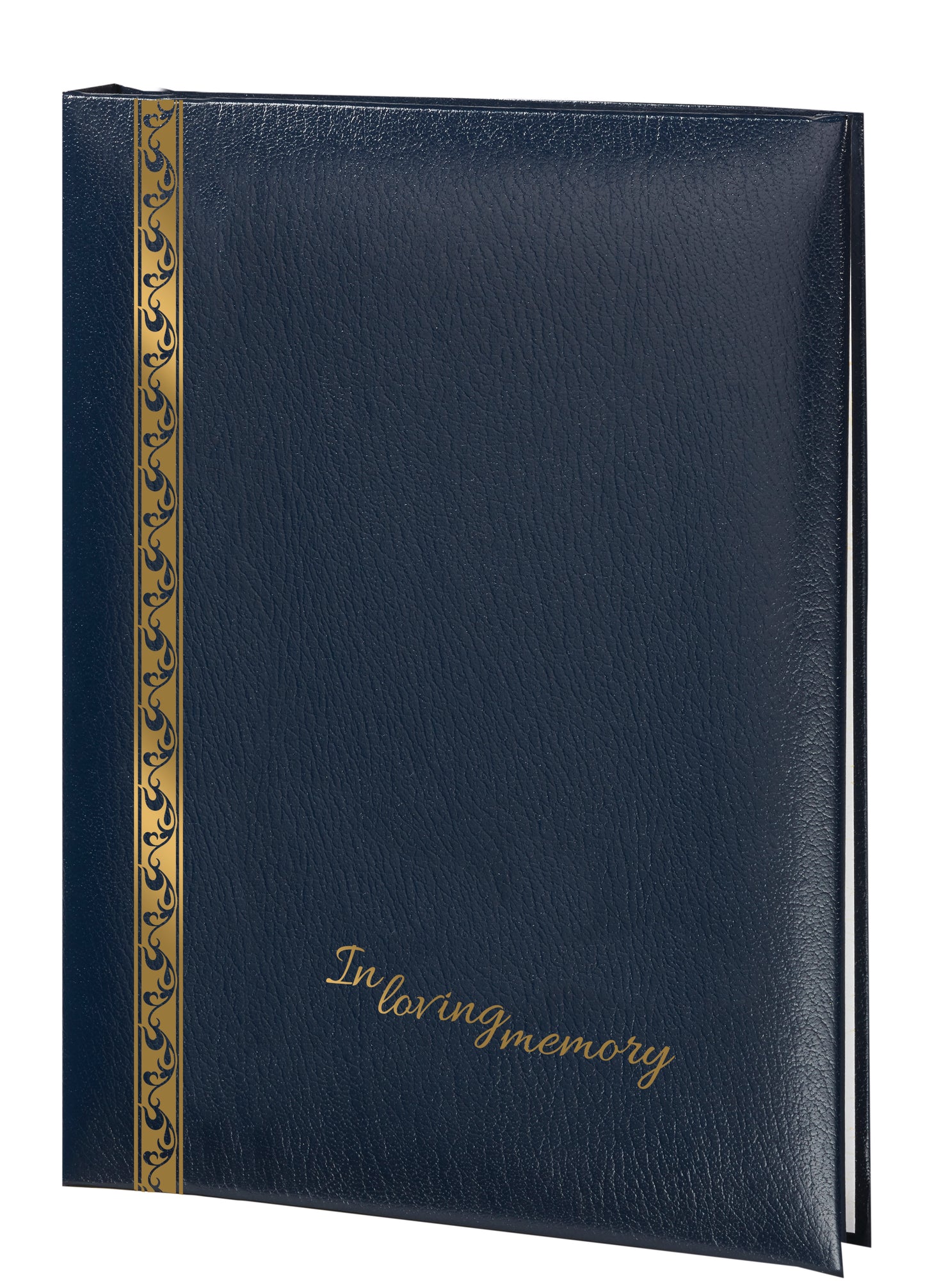 Elegant Line - In Loving Memory Scroll - Navy - 6 Ring
