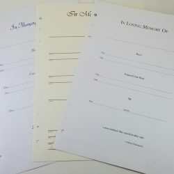 Register Book Pages-Packets