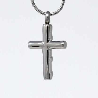 Cross with Silver Wire Wrap Pendant