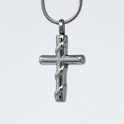 Cross with Silver Wire Wrap Pendant