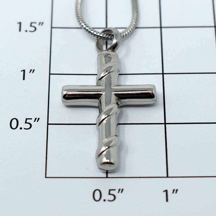 Cross with Silver Wire Wrap Pendant