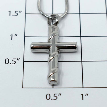 Cross with Silver Wire Wrap Pendant