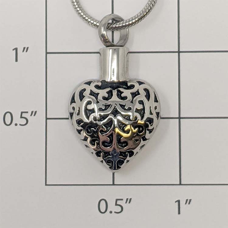 Black Art Heart Pendant