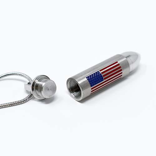 American Flag Bullet Pendant