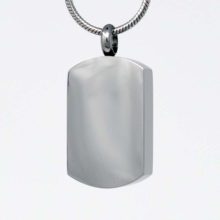 American Flag Dog Tag - Silver Pendant