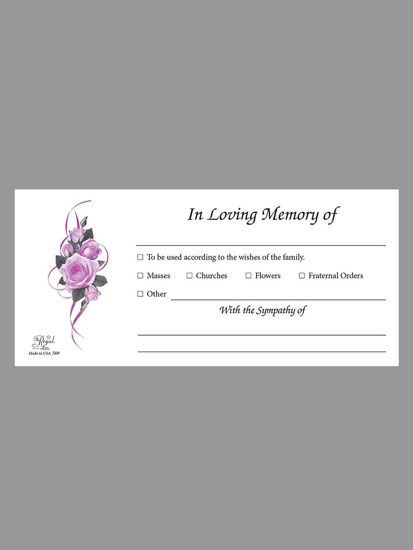 Memorial Envelope - Floral