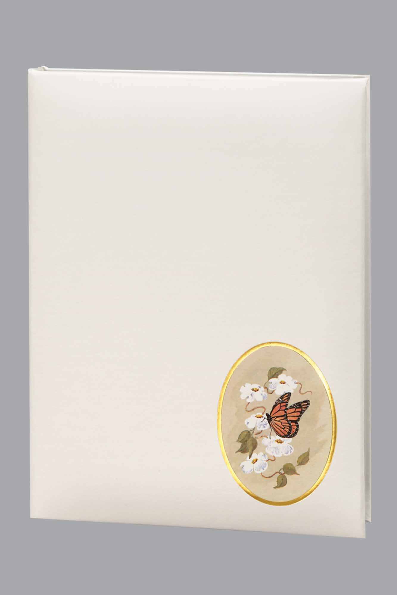 Butterfly Oval Funeral Guest Book