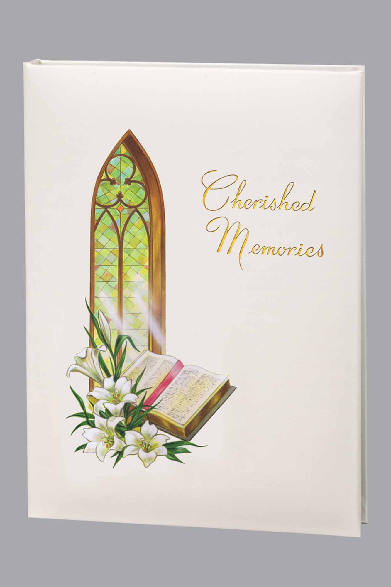 Church Window Funeral Guest Book