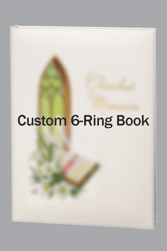 Custom Order - 6 Ring Funeral Guest Books