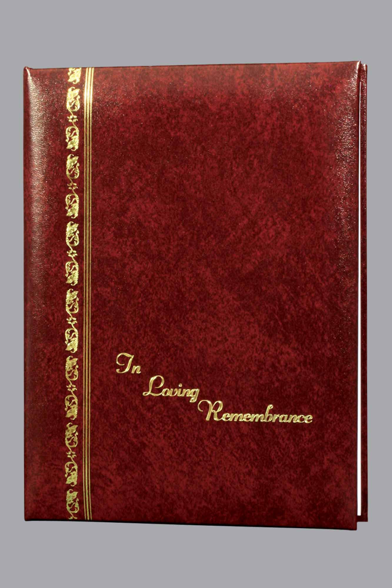 Royal Series Funeral Guest Book Burgundy