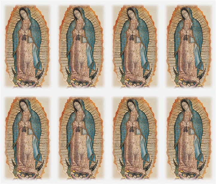 8 up Prayer Card Lady of Guadalupe 848-MIC