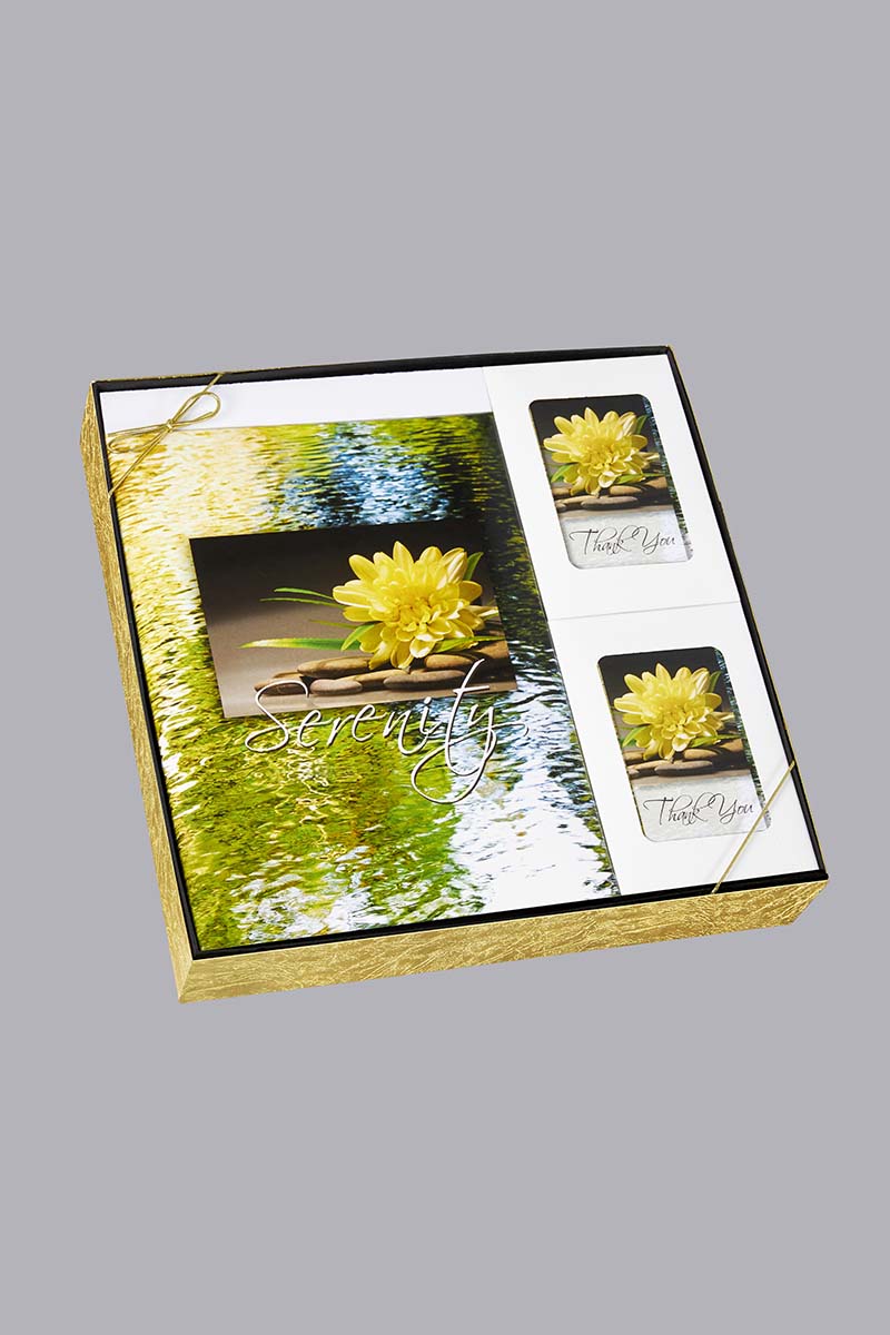 Yellow Lotus on stones Serenity Box Set