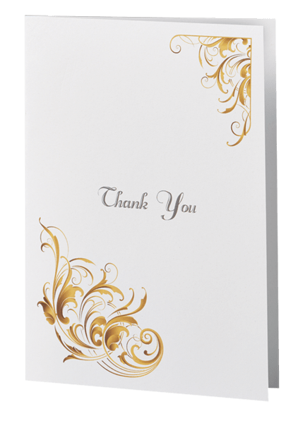 Majestic gold design acknowledgment 8523-ACK