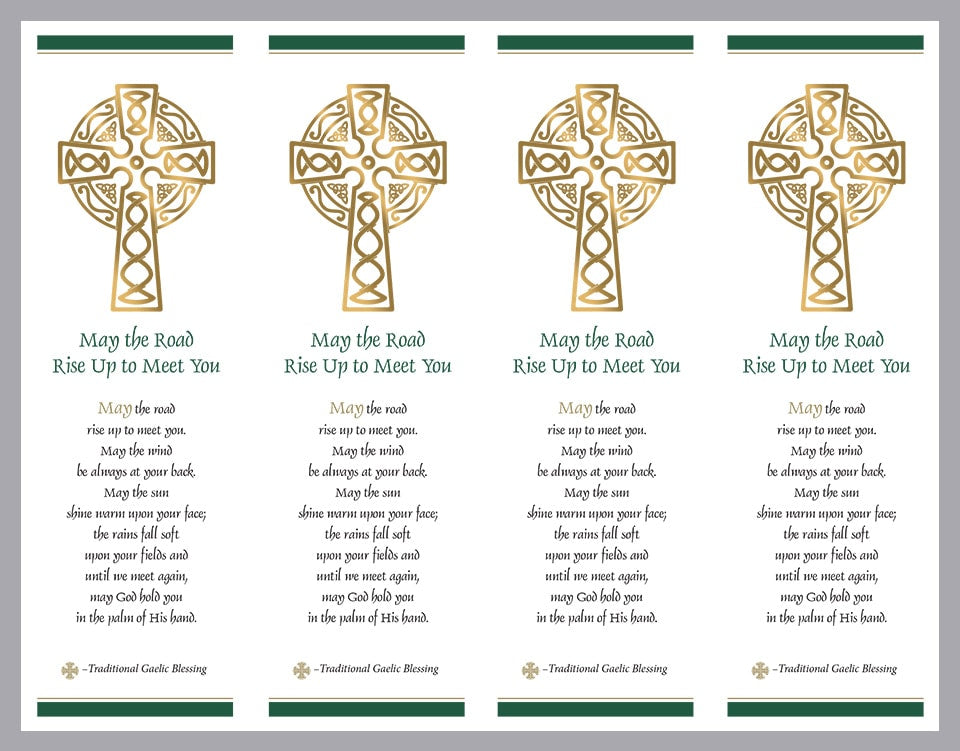 Celtic cross with blessing bookmarks