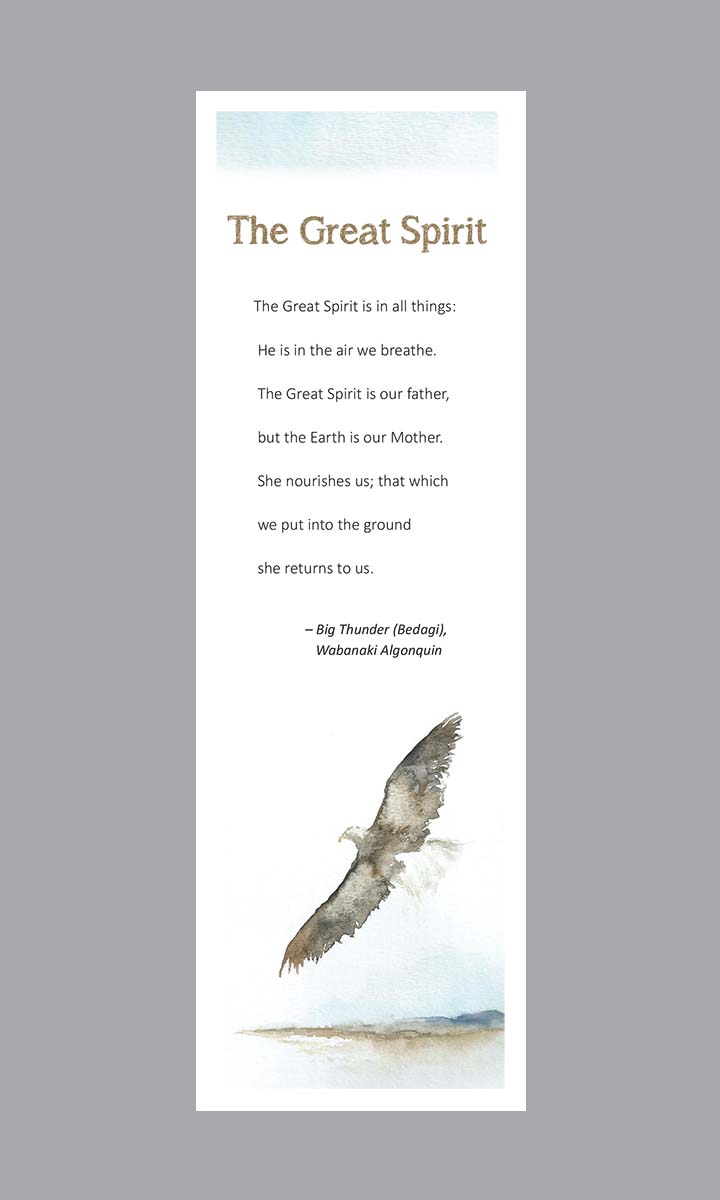 Eagle Soaring Big Thunder quote bookmark