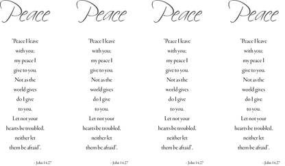 Peace Series Bookmark