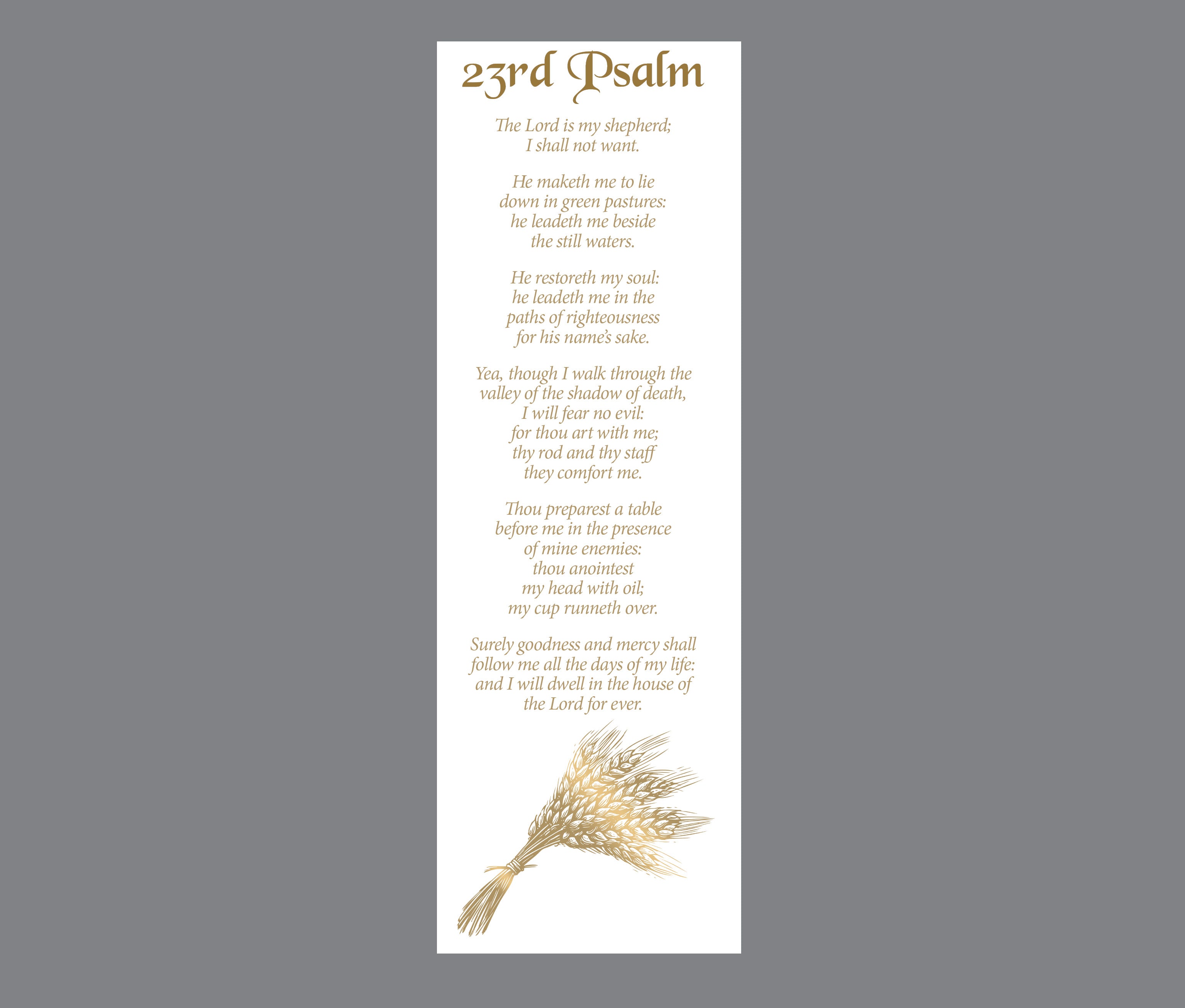 Elegant Line - Wheat In Remembrance - Bookmark
