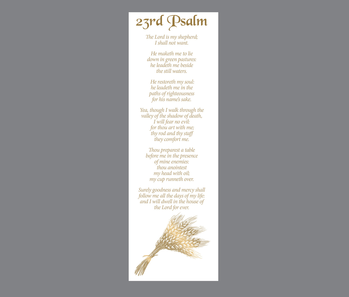 Elegant Line - Wheat In Remembrance - Bookmark