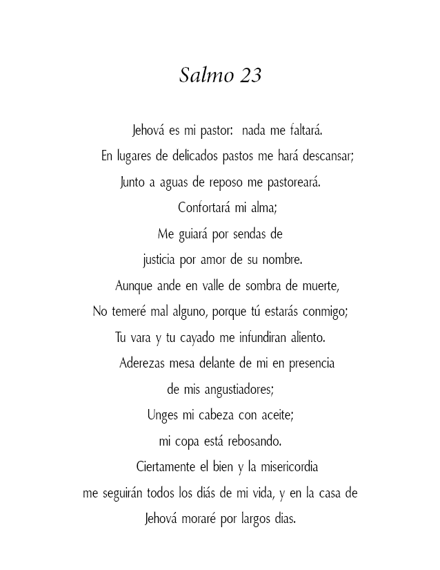 Salmo 23 for Eternal Light