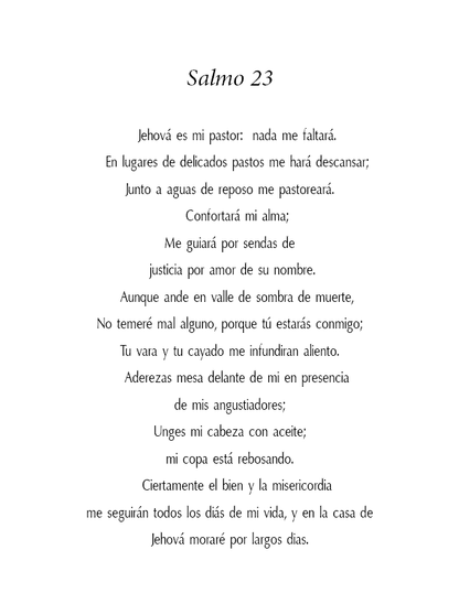 Salmo 23 for Eternal Light