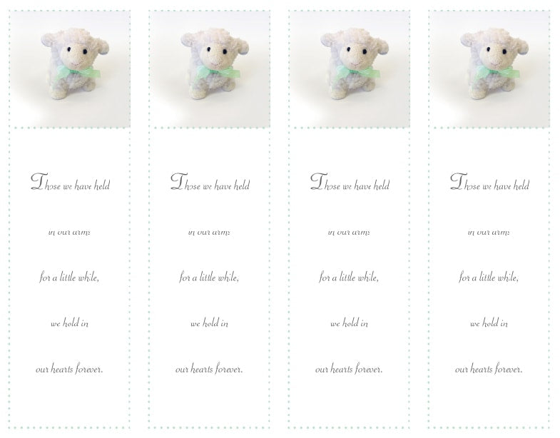 4 up Soft Lamb Plush Bookmark