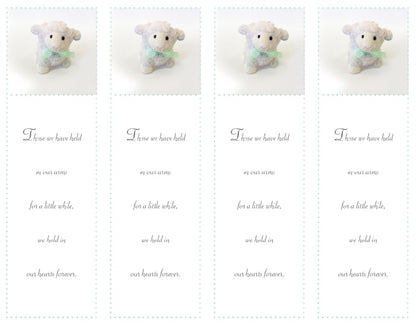 4 up Soft Lamb Plush Bookmark