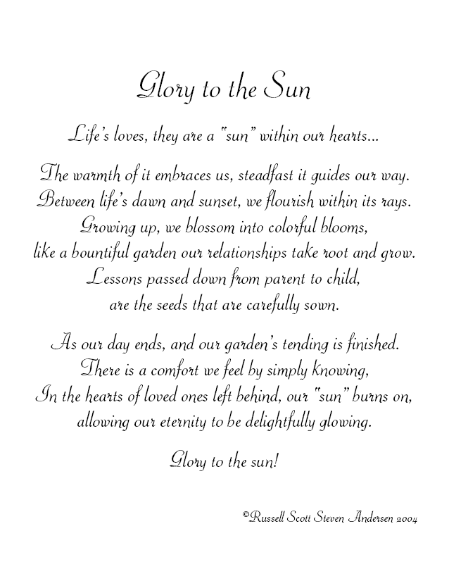 Glory to the Sun by Russell Scott Andersen