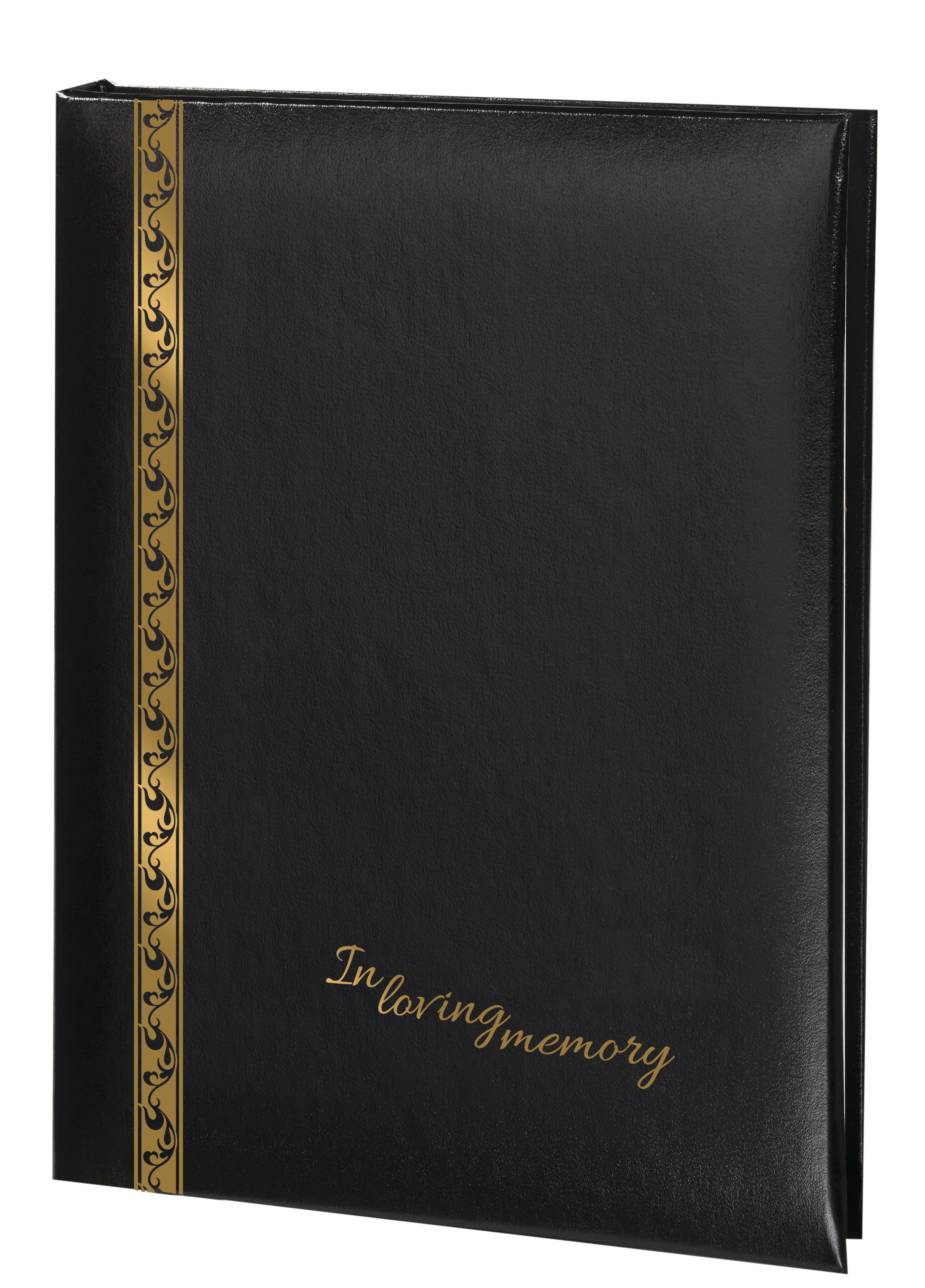 Elegant Line - In Loving Memory Scroll - Black - 6 Ring