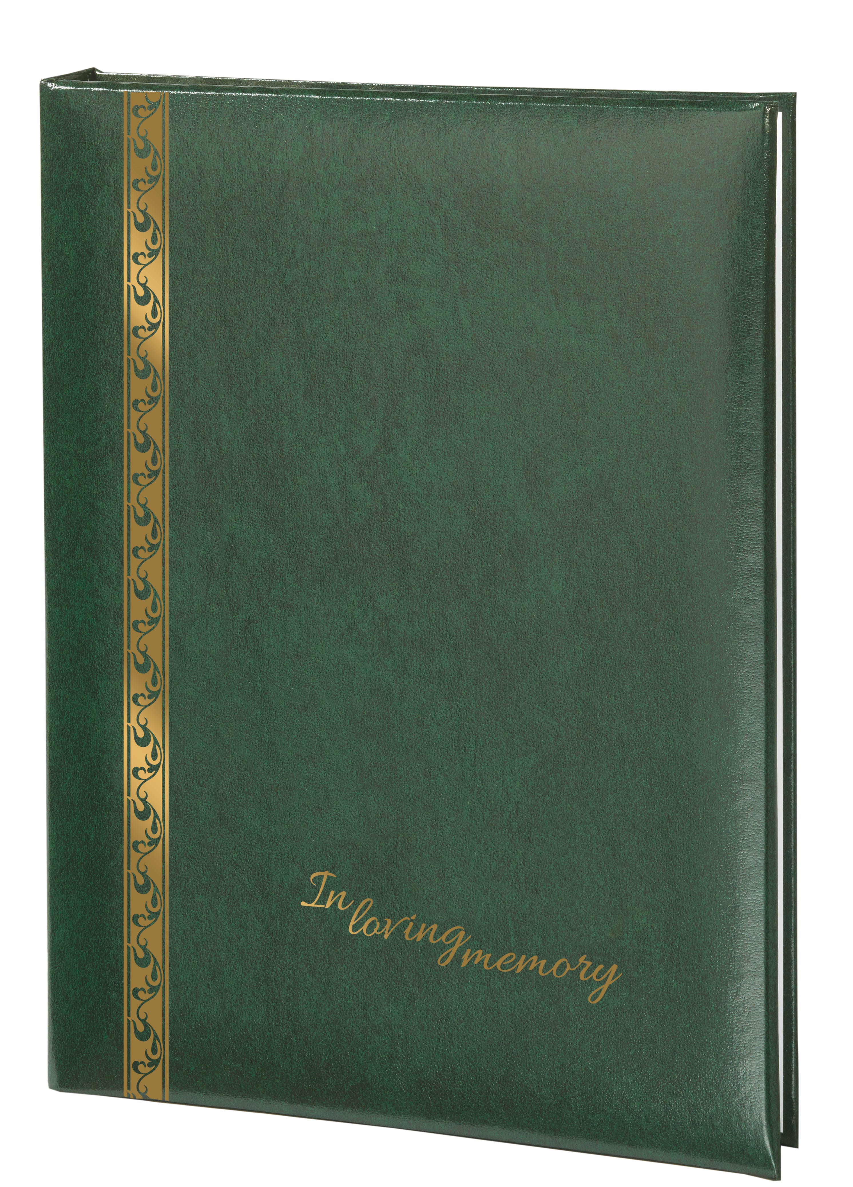 Elegant Line - In Loving Memory Scroll - Green - 6 Ring