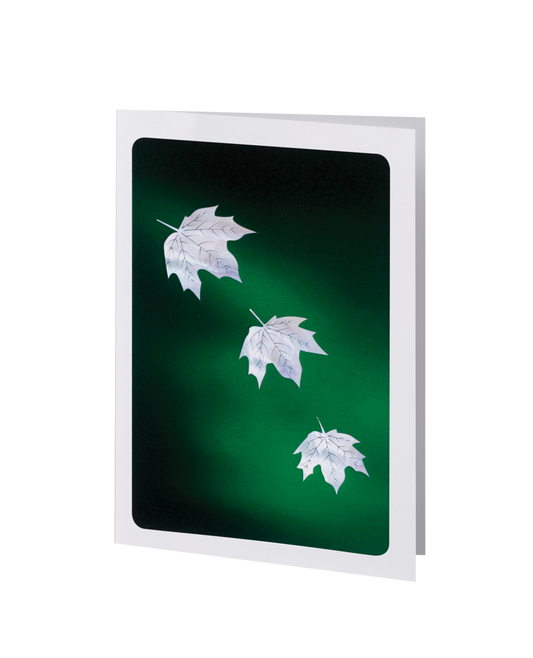 Elegant Line - Green Falling Leaves - Acknowledgment