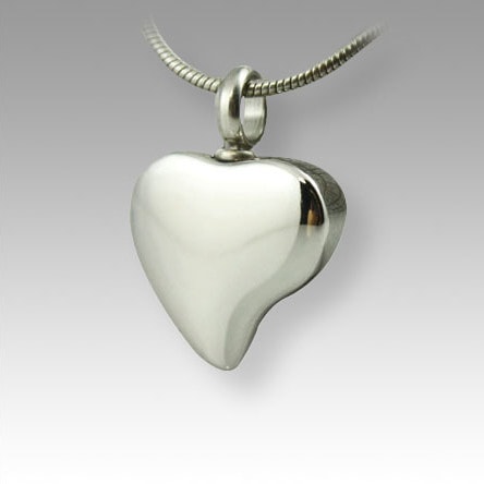 Silver Tear Drop Heart Pendant