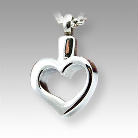 Silver Open Heart Pendant