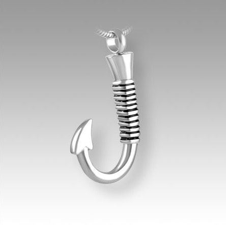 Silver Fish Hook Pendant