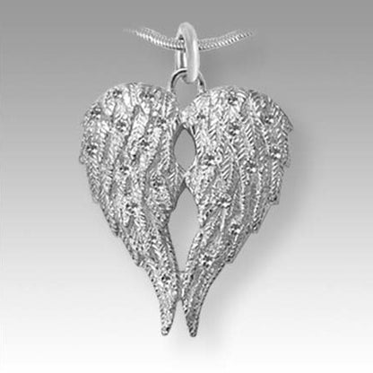 Silver pair of angel wings pendant