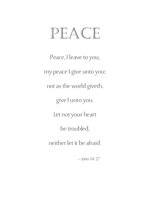 Peace I leave to you for Jesus Service Record