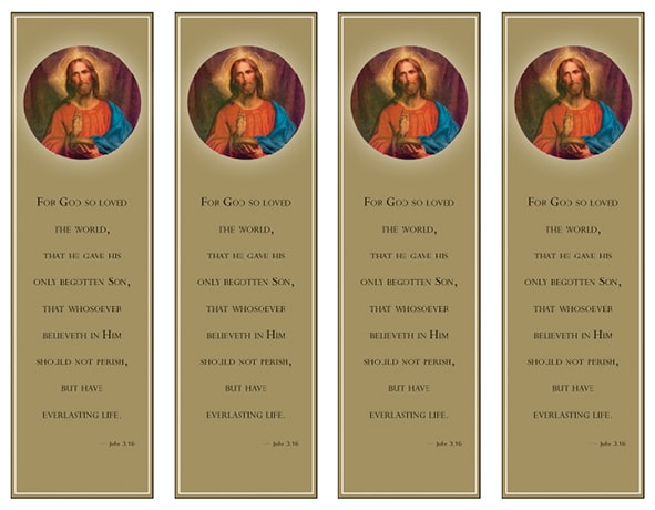 4x Bookmark John 3:16 and Jesus