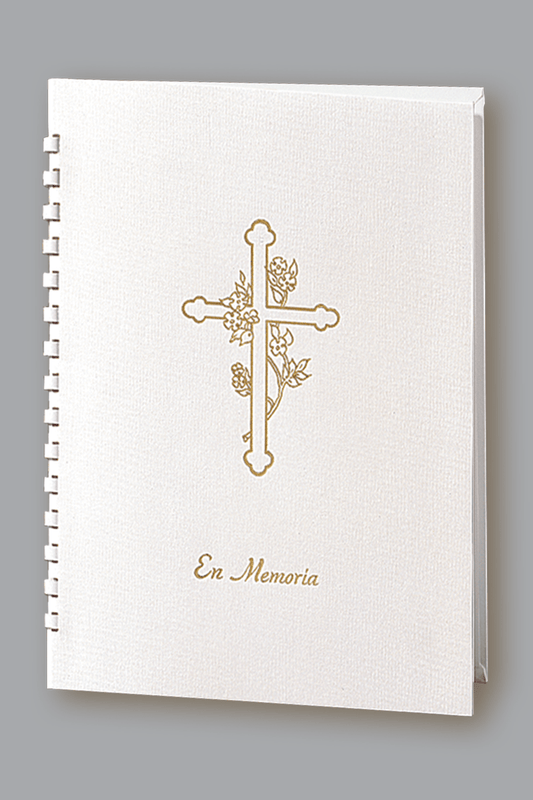 gold cross en memoria leatherette