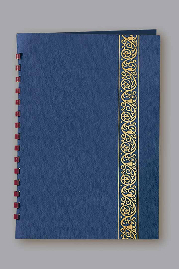 Foil Classic Scroll- Royal Blue Leatherette 