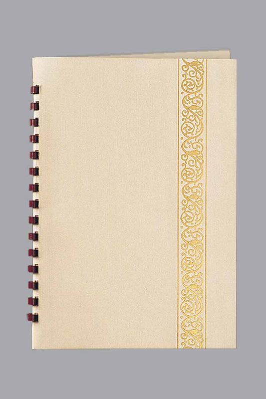 Foil Classic Scroll- Ivory Leatherette 