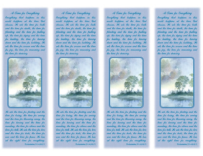 4 up Bookmark Morning Mist and Ecclesiastes verse