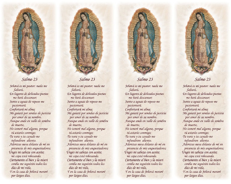 4 up Bookmark Our Lady of Guadalupe Spanish 857-BMK