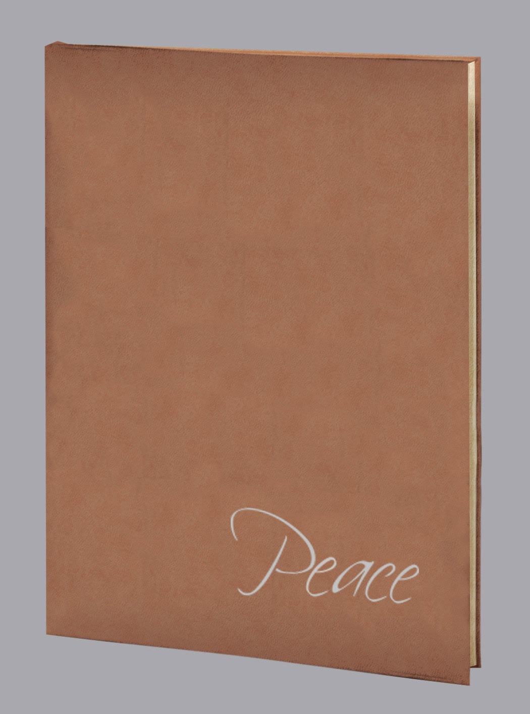 Soft Touch Tan Peace Funeral Guest Book