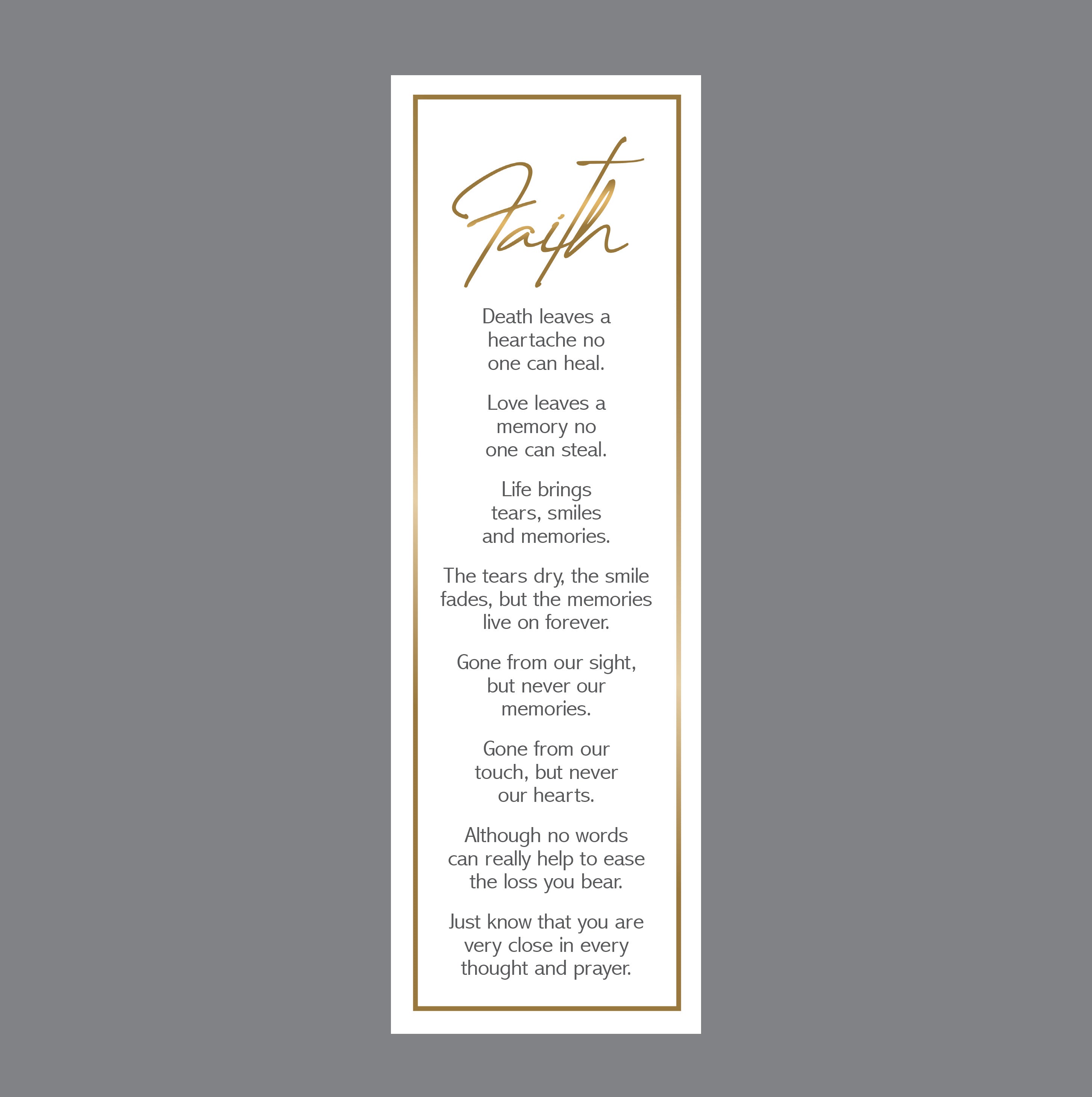 Elegant Line - Faith - Bookmark