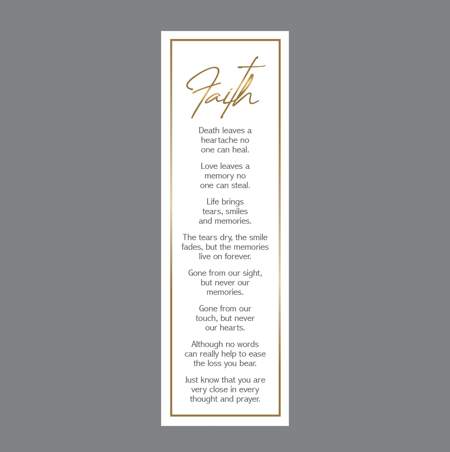 Elegant Line - Faith - Bookmark