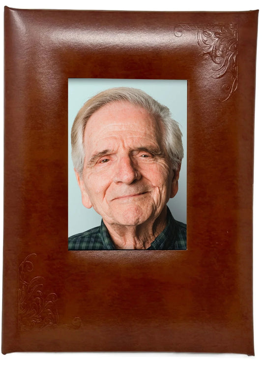Frame Line - Embossed Leather Frame - Tan - 6 Ring