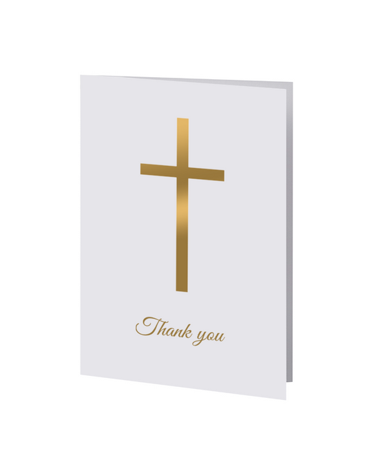 Elegant Line - Cross Celebrating Life - Acknowledgment