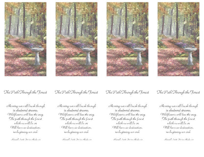 4 up Bookmark Path in the Forest 783-BMK