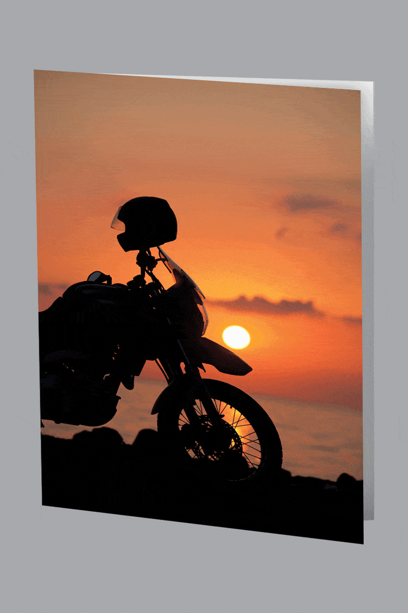 motorcycle sunset acknowledgment