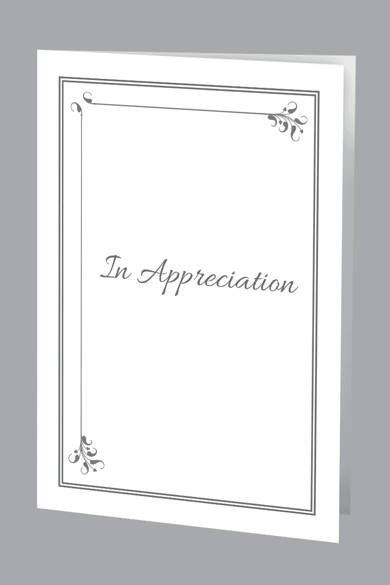 Frame For Acknowledgment Acknowledgment Cards – Regal Line